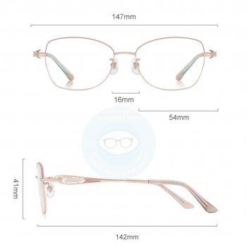 Gọng kim Loại công sở nữ mã 6295